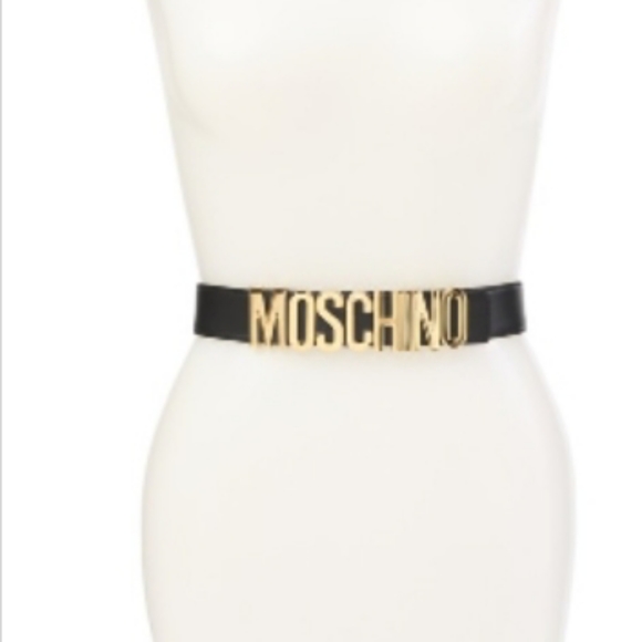 MOSCHINO Black Logo Belt - Picture 6 of 8